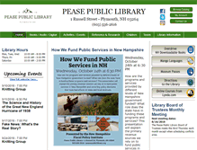 Tablet Screenshot of peasepubliclibrary.org